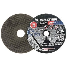 Walter 11L303 3x1/32x3/8 ZIP Steel and Stainless Cut-Off Wheels Grit A60 25 pack