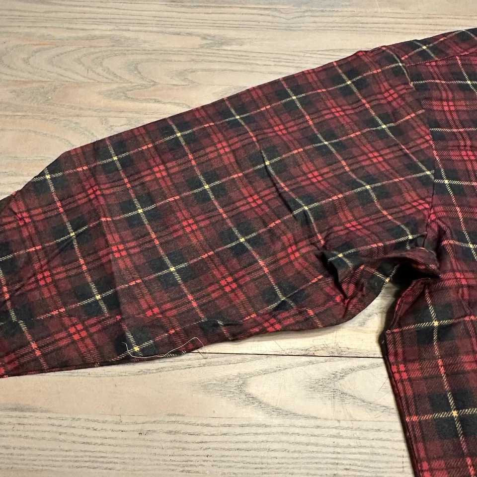VTG Haband Jack Frost Flannel Shirt Red & Black Plaid Mens 3XL Long Sleeve - Image 4 of 4