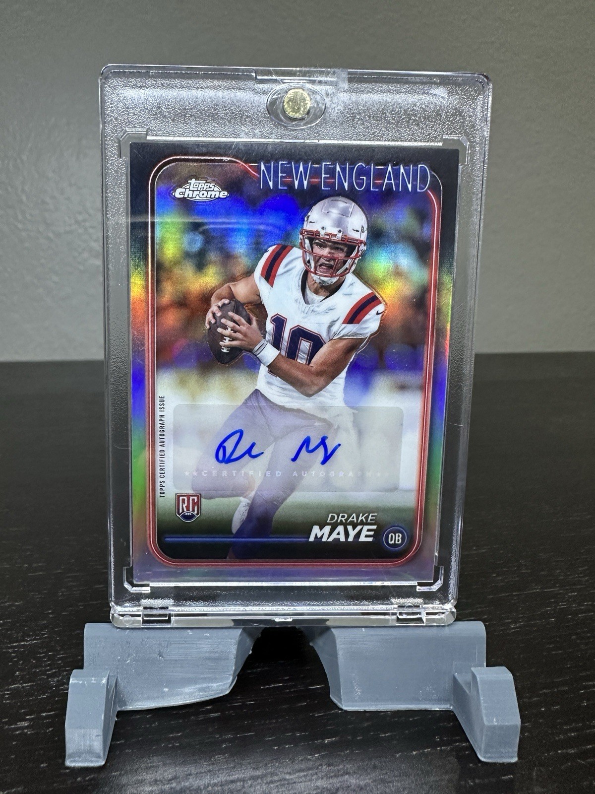 2024 Topps Chrome - Rookie Autographs Drake Maye #RA-DMA (AU, RC)