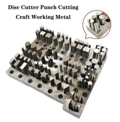 Disc Cutter Punch Cutting Craft Working Metal Jewelry Tool Heart - Star - Square