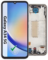 "Display FüR Samsung A34 5G A346 Lcd 6.4\" Oled Bildschirm Rahmen"