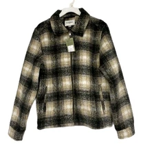 Goodfellow & Co Men's Bomber Jacket, Brown/Black Plaid, S, M, NWT, SHIPS FREE