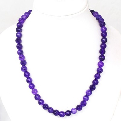 Hervorragendes Muster lila Amethyst 241,00 kt Perlen schöne Halskette RK 84 AZ27