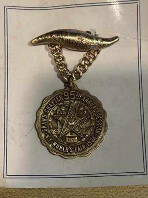 1964 New York World's Fair Grand Chapter Medal 95th Annual Session