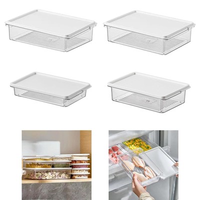 Frischhaltedose für Kühlschrank mit Deckel platzsparend leicht stapelbar