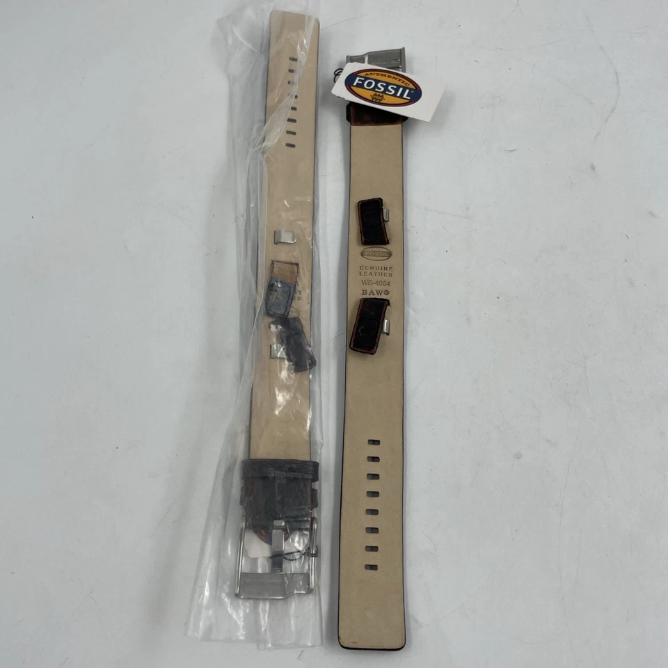 FOSSIL CORREA DE CUERO PARA MUJER 8,5”L- x 22 mm con estuche soporte 26 mm X 10 mm-¡NUEVO! Foto 2 de 3