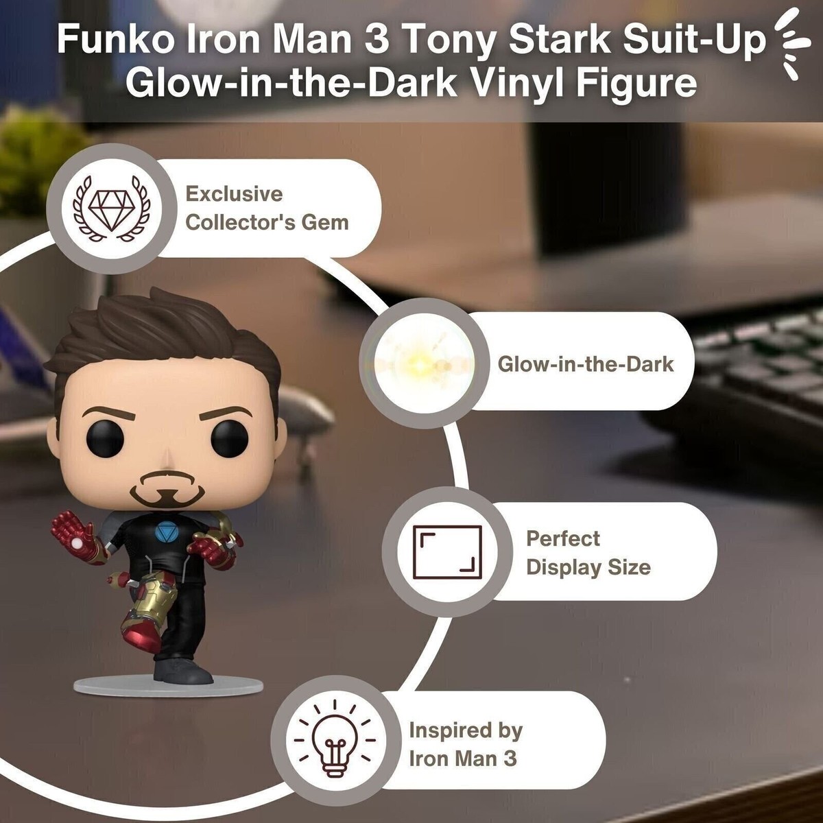 Tony Stark Funko Pop! The Infinity Saga - Glow EE Vinyl Figure