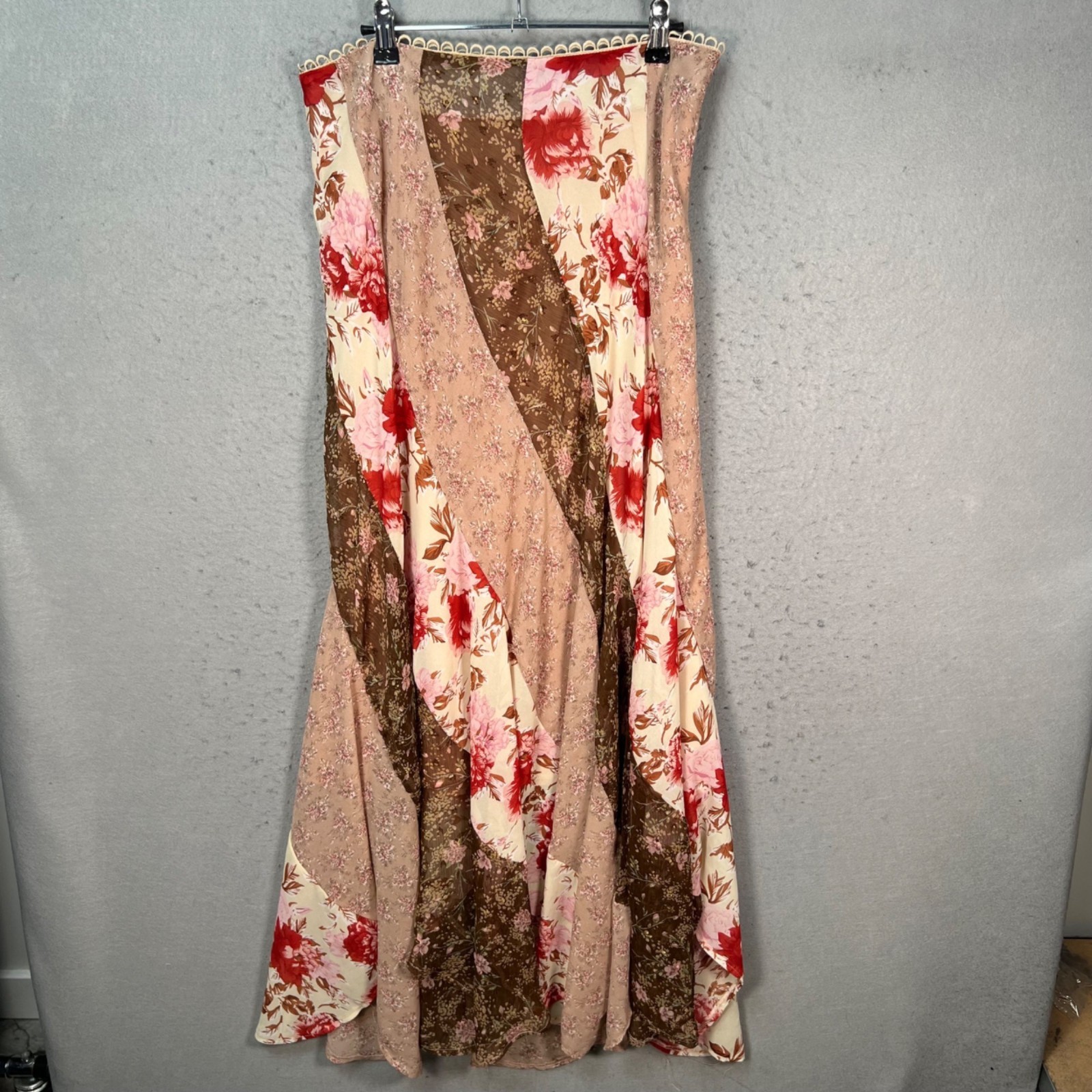 Current Mood Womens Large Floral Patchwork Maxi S… - image 1