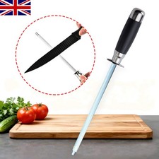 12in Knife Sharpener Rod Diamond Sharpening Stick Honing Steel For All Knives UK