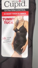 Cupid Shapewear L Black Hi Waist Thigh Slimmer Extra Firm Tummy Control