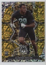 2022 Panini Mosaic Rookies No Huddle Gold Prizm 4/10 Alontae Taylor #391 lz7