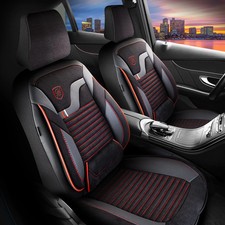 Sitzbezüge passend für Mercedes GLE-Klasse in Alcantara Schwarz-Rot mit Tasche