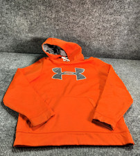 Underarmour Woman Hooded Jacket SM/Petite Drawstring L-S Kangaroo Pockets Orange