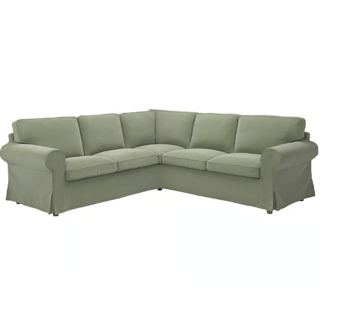 IKEA EKTORP Cover For Corner Sofa, 4 - Seat, Hakebo Grey-Green