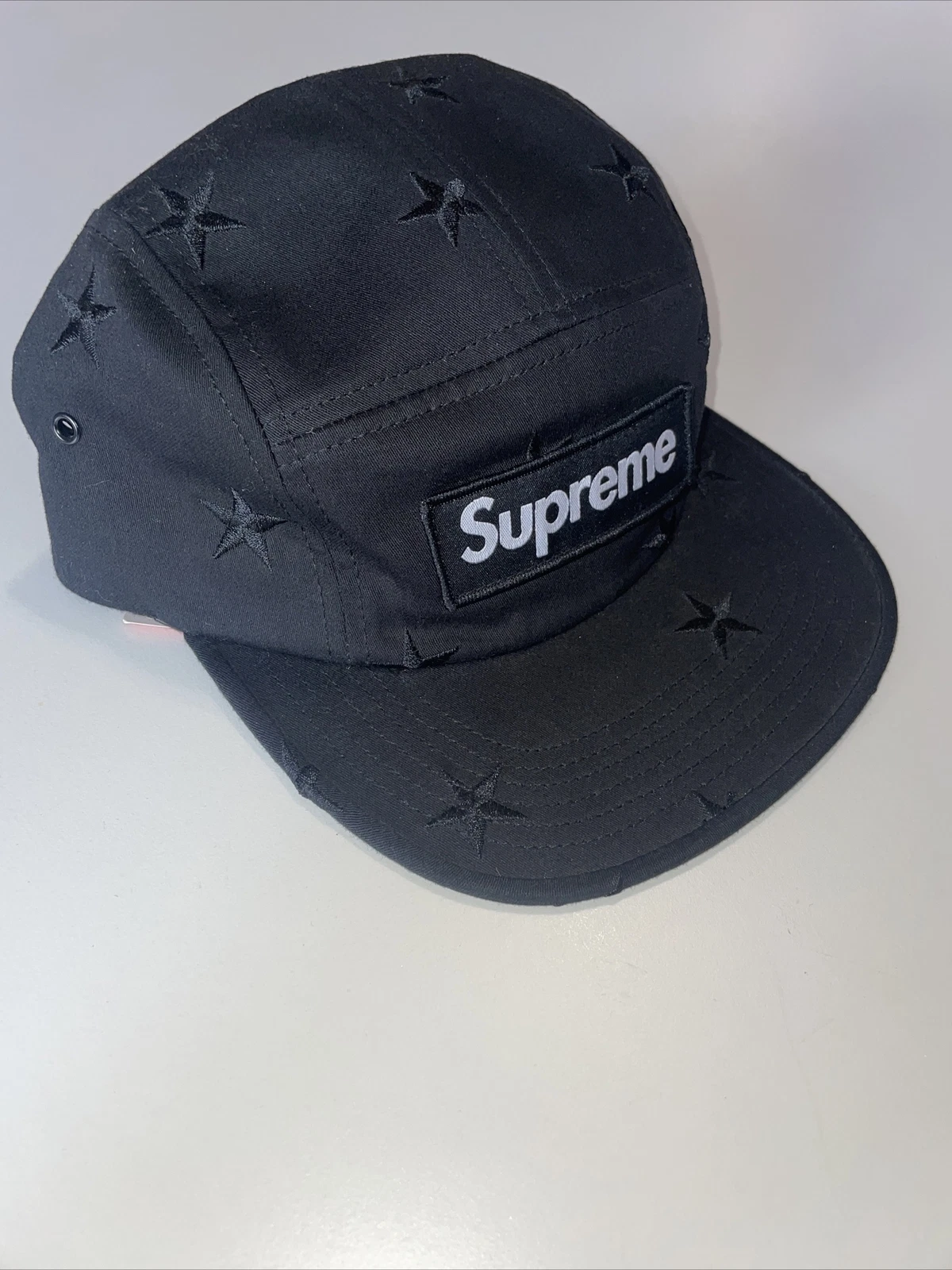 Casquette de camp Supreme Stars noir camouflage F/W 13