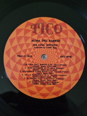 Joe Cuba Sextet.Alma Del Barrio.Orig.Press Tico 1119 '65.Audio