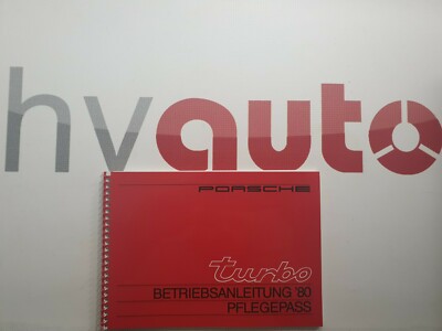 Operating Manual Handbook & Service Book Porsche 911 Turbo 930