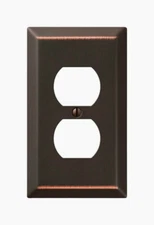 Amerelle Century Aged Bronze DUPLEX WALL PLATE Stamped Steel 1pk w/Screws 163DDB