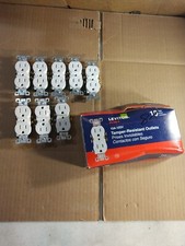 LEVITON T5320-WMP 15A-125V Tamper-Resistant Duplex Outlet, White Quantity 8pc