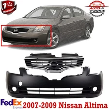 New Front Bumper Cover Fascia & Grille Assembly Kit For 2007-2009 Nissan Altima