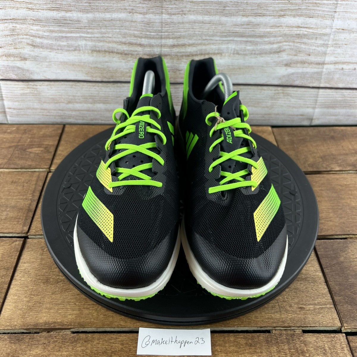 Adidas Adizero Avanti TYO Track & Field Shoes Black Green 