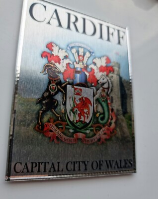 Cardiff, Hauptstadt von Wales - großer Kühlschrankmagnet - 3 Zoll x 4 Zoll