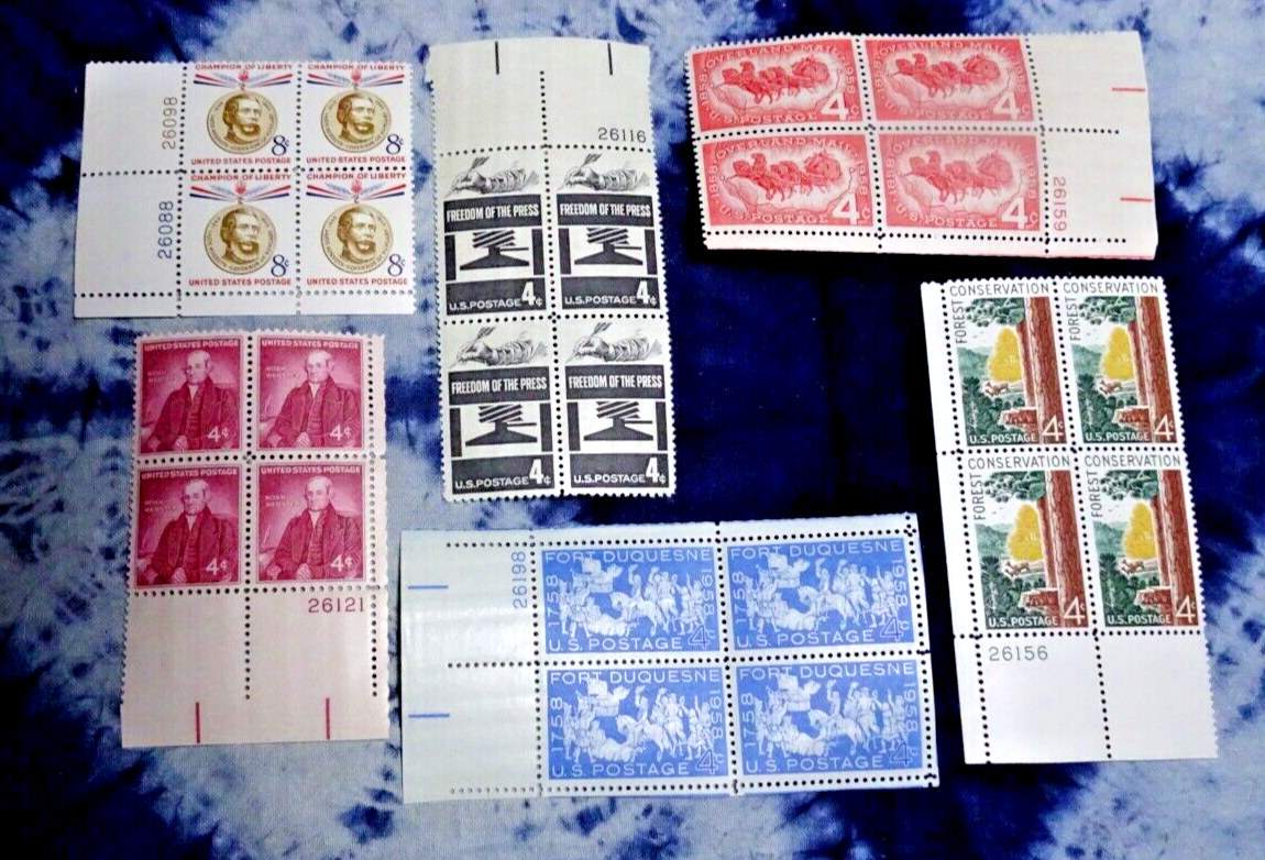 US 1100-1123 COMMEMORATIVES (1958) SET OF 21 STAMPS MNH/OG PLATE