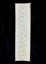 Vintage White with Green Trim Ruffled Dickie Button On 1970's Tuxedo Shirt