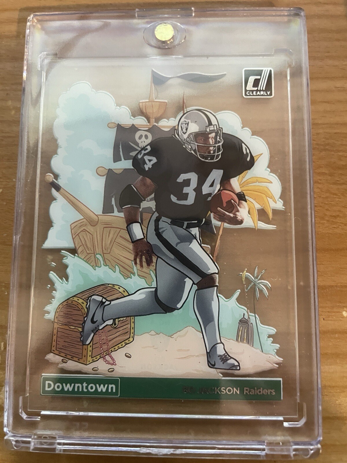 Bo Jackson Downtown 2023 Panini Clearly Donruss SP Card No. 4 Raiders