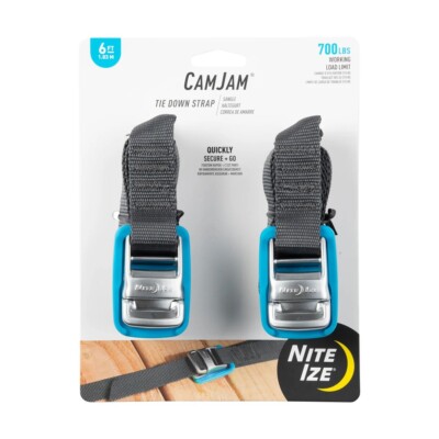 NiteIze CamJam Spanngurt 6 Fuß - 2er Pack CJWR6-09-2R6 blau/schwarz