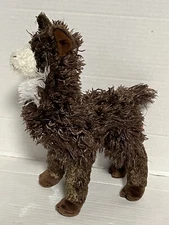 Douglas Cuddle Toys Llama Stuffed Plush Choco Brown Soft Fuzzy Shaggy Fur 11”