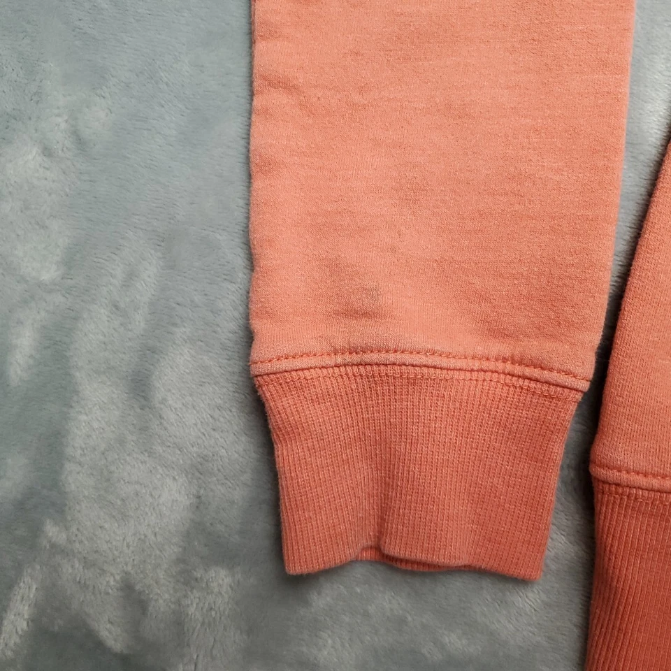 Sudadera con Capucha Quiksilver Para Mujer XS Naranja Manga Larga Pullover Con Capucha Logo Patinador Retro Foto 2 de 4