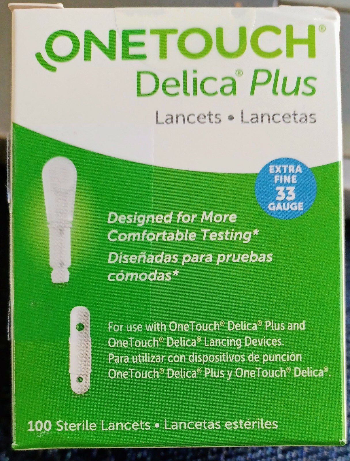 Delica Extra Fine 33 Gauge Lancets lancetas diabetes diabetic