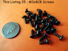 25 Vintage Sansui Receiver/ Tuner Long JIS Chassis Screws M3x8 Black