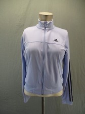 ADIDAS Size S Womens Blue Stretch Full Zip High Neck Pocket Athletic Jacket 001