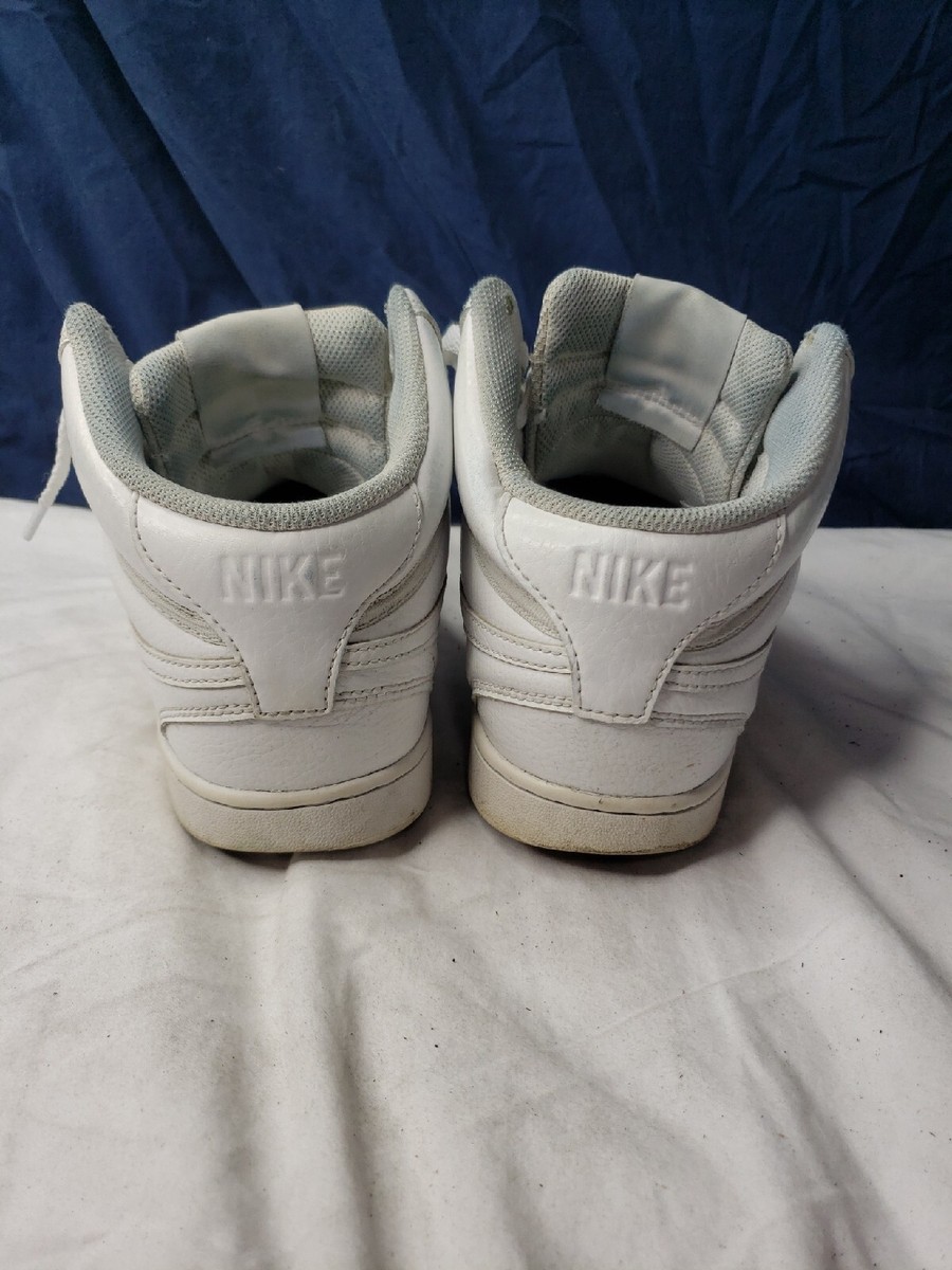 Nike Court Vision Mid Sneakers Triple White CD5466-100 Men display picture 1