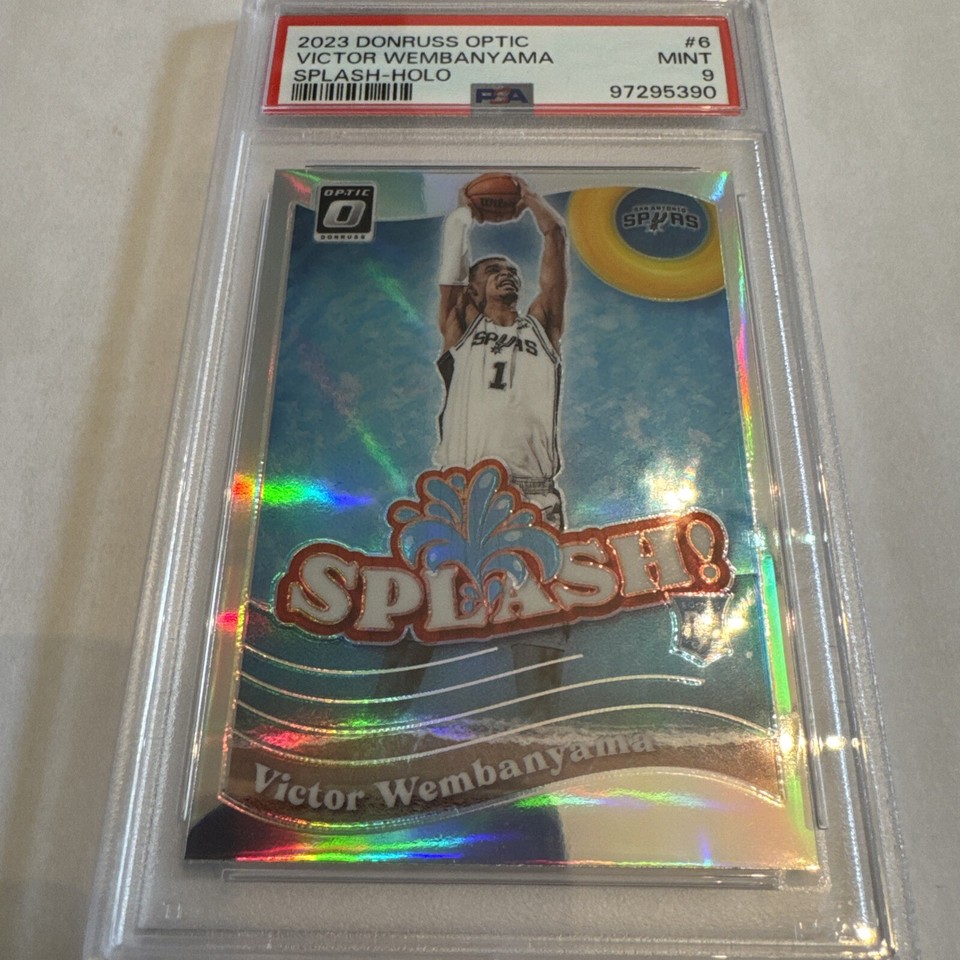 Victor Wembanyama 2023 Panini Donruss Optic Splash Holo Prizm 6 PSA 9