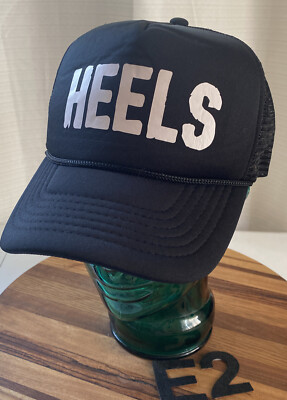 BLACK & WHITE "HEELS" TRUCKER HAT SNAPBACK ADJUSTABLE VGC E2 | eBay