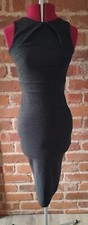 BNWT Next Evening sexy Bodycon Black And Gold Metallic fibre Dress Size 6 petite