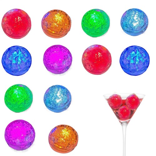 Light Up Ice Cubes for Drinks Waterproof Reusable LED Ice Cubes Color Changing