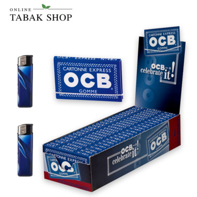 OCB Blau Gummizug Blatt Blättchen Drehpapier