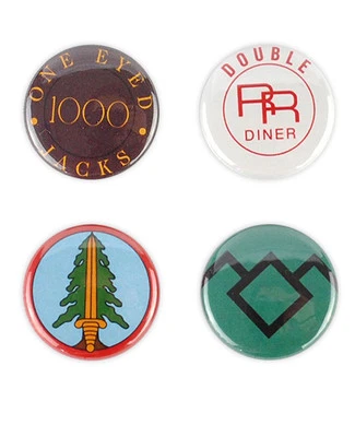 Twin Peaks Button Set! Bookhouse Boys, one eyed jacks, David Lynch, agent cooper