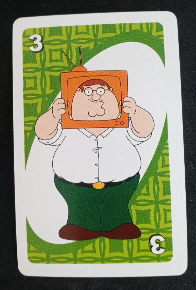 peter griffin yugioh card 2004 Family Guy Uno Special Edition Card Green Peter #3