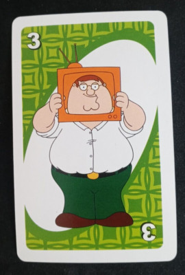 peter griffin pokemon card 2004 Family Guy Uno Special Edition Card Green Peter #3