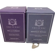 Aquiesse Candles Moonlight Petals & Fig Cypress Lot of (2) 6.5oz Each