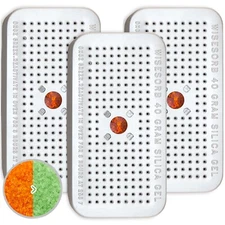 40 Gram 3 Pack Silica Gel Canister Reusable Indicating Desiccant Dehumidifier