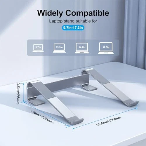 Laptop Stand Ergonomic Laptop Stand for Desk Aluminum Computer Laptop Riser H...