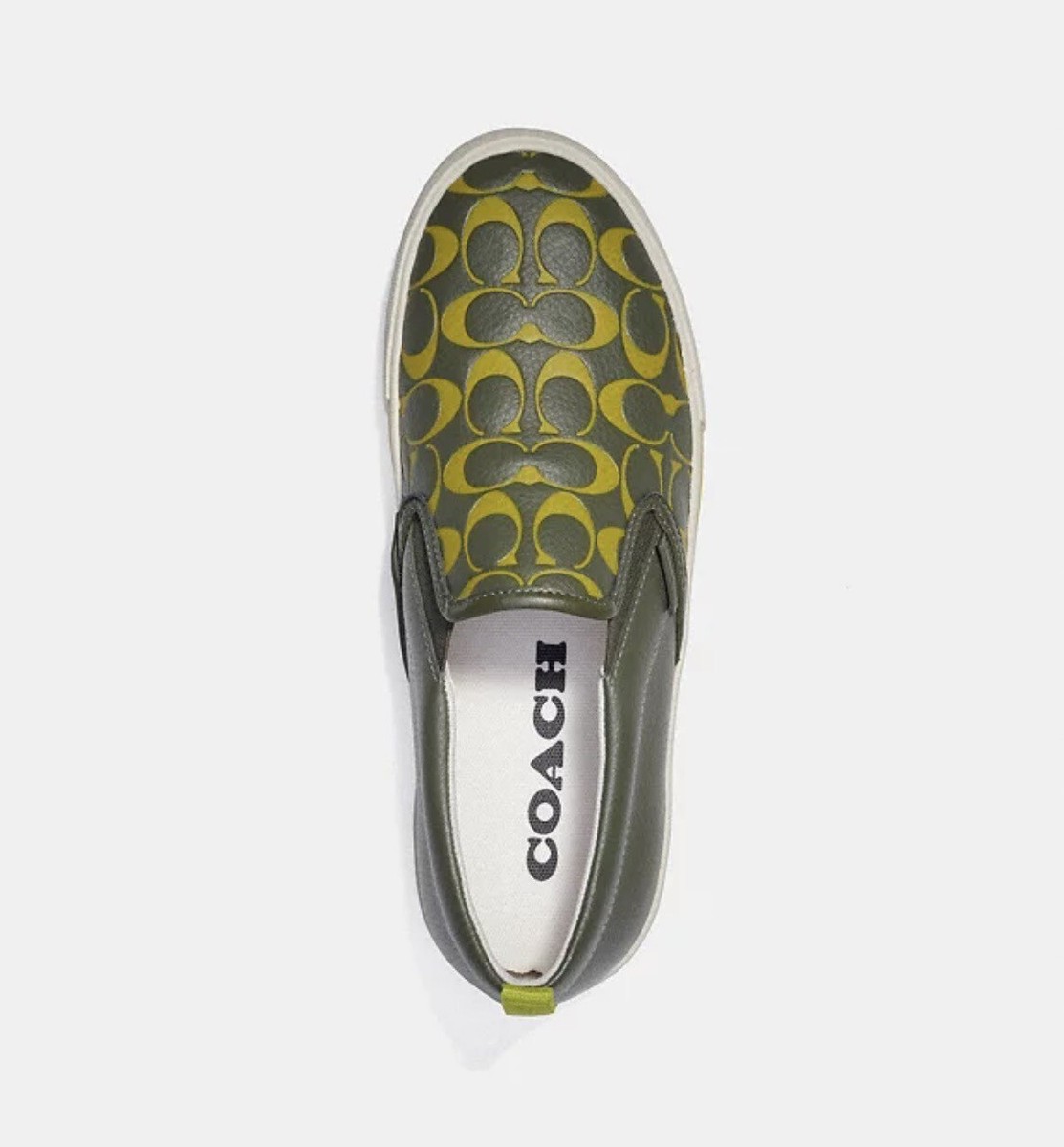 Coach CA283 Printed Pebble Skate Sneakers Army Green Men’s Sz 9.5D NIB Coach CA283 Printed Pebble Skate Sneakers Army Green Men main image 2
