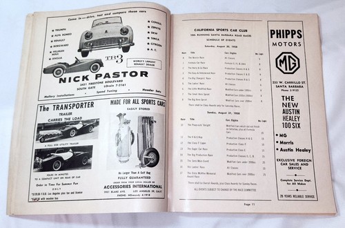 1958 10th Santa Barbara Road Races program automobile car California - Picture 5 of 7