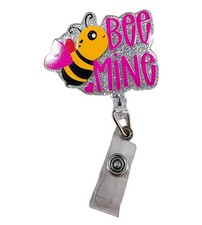 "Bee Mine" Valentines Day Retractable Badge Reel